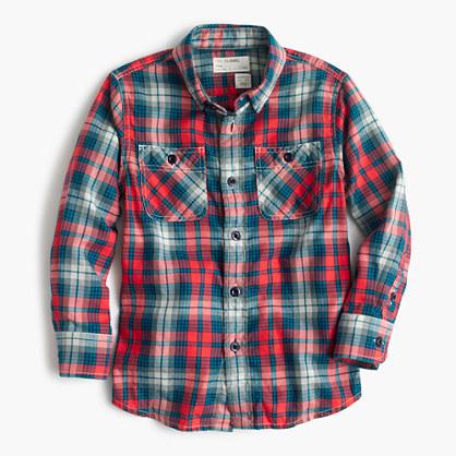 J.Crew Boys' flannel shirt in multicolor plaid
