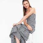 J.Crew Tiered gingham gown