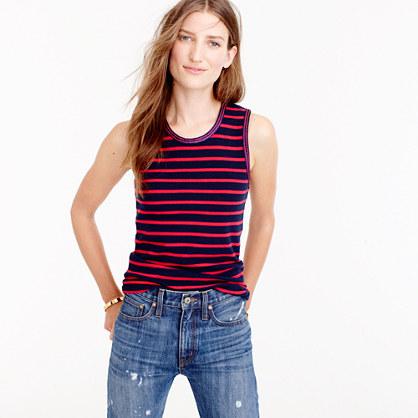 J.Crew Metallic-trim striped shell