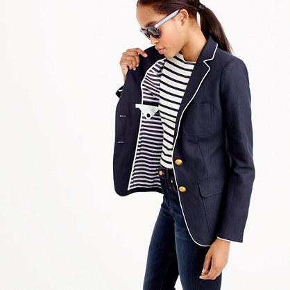 J.Crew Rhodes blazer in tipped linen