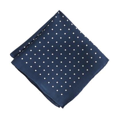 J.Crew Boys' silk pocket square in polka dot