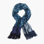 J.Crew Lightweight silk twill scarf in printed patchwork