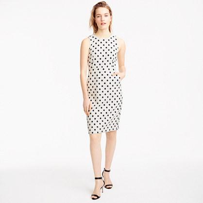 J.Crew Sheath dress in polka dot textured tweed
