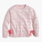 J.Crew Girls' striped popover sweater with bows