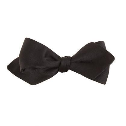 J.Crew Italian satin point bow tie in black