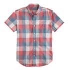 J.Crew Short-sleeve lightweight vintage oxford shirt in triple gingham