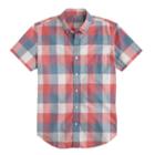 J.Crew Short-sleeve lightweight vintage oxford shirt in triple gingham