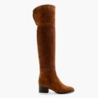 J.Crew Suede stacked over-the-knee boots