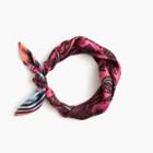 J.Crew Italian silk square scarf in vibrant paisley