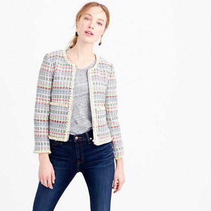 J.Crew Collection neon tweed jacket