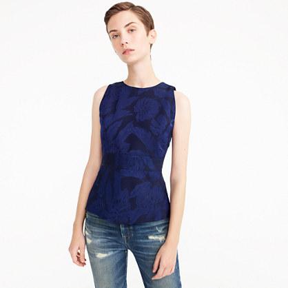 J.Crew Collection floral jacquard top