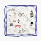 J.Crew Italian silk square scarf in London print