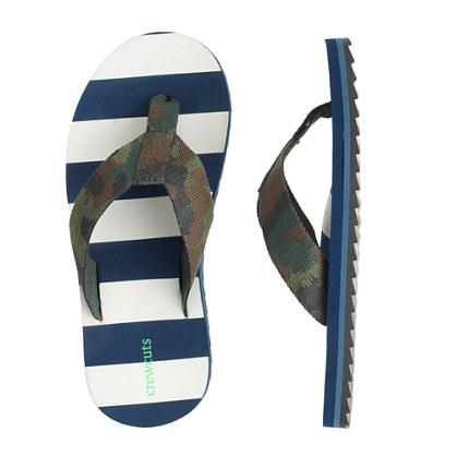 J.Crew Boys' navy camo flip-flops