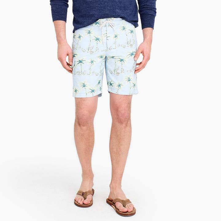 J.Crew 9 board short in palm tree print