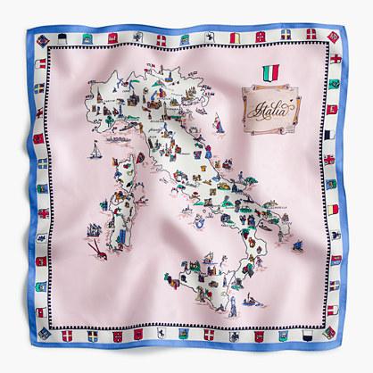 J.Crew Destination Italian silk scarf in Italia print