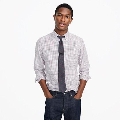 J.Crew American Pima cotton oxford shirt in cranberry tattersall
