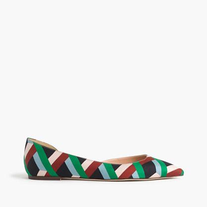 J.Crew Audrey flats in Ratti&reg; graphic diamond print