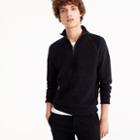 J.Crew Cotton half-zip sweater in black