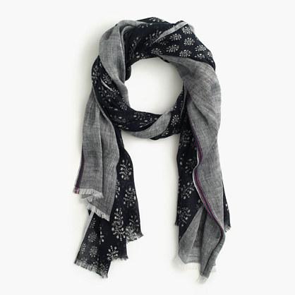 J.Crew Mixed fern printed scarf