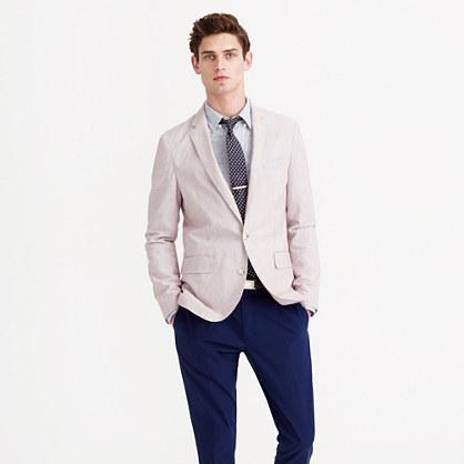 J.Crew Ludlow summerweight cotton-linen blazer in fine stripe