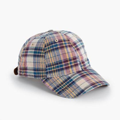 J.Crew Madras ball cap