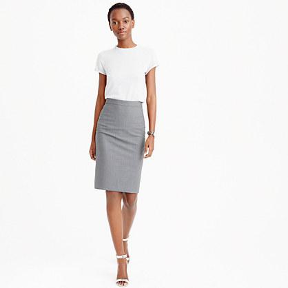 J.Crew Petite pencil skirt in Italian stretch wool