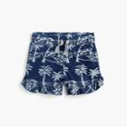 J.Crew Girls' pull-on short in palm print
