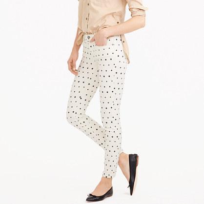 J.Crew 8 toothpick jean in mini star print