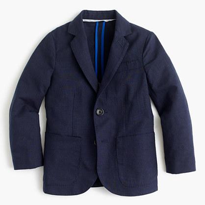 J.Crew Boys' summerweight cotton-linen blazer in navy