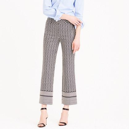 J.Crew Teddie pant in paneled geometric jacquard