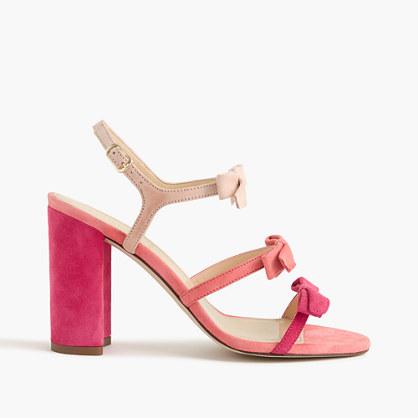J.Crew Stella bow heels in fuschia