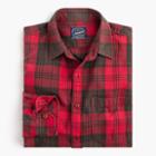 J.Crew Midweight flannel shirt in dark brown plaid