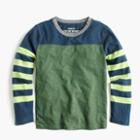 J.Crew Boys' long-sleeve stripe-sleeve T-shirt