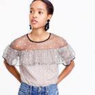 J.Crew Collection Edie top in Swiss tulle