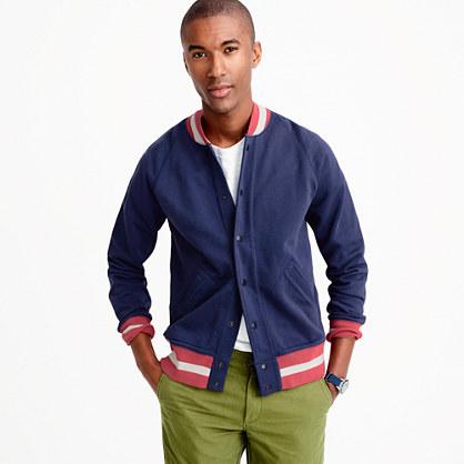 J.Crew French terry baseball jacket