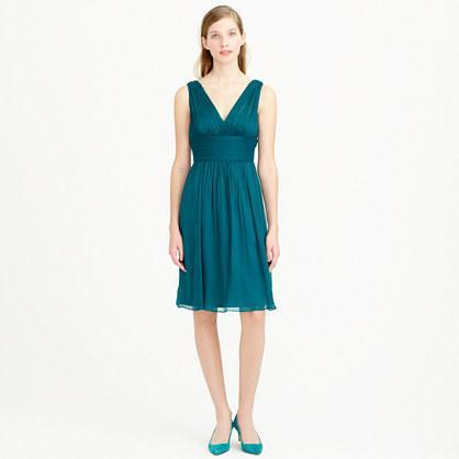 J.Crew Petite Ava dress in silk chiffon