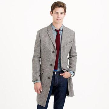 J.Crew Ludlow topcoat in glen plaid English wool