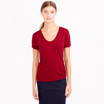 J.Crew Prima jersey pocket T-shirt