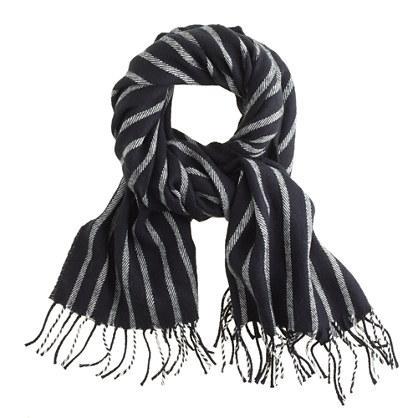 J.Crew Fringed stripe scarf