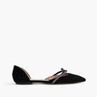 J.Crew Sloan suede d'Orsay flats with mini bow