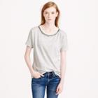 J.Crew Jeweled roll-sleeve T-shirt