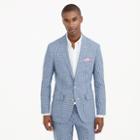 J.Crew Ludlow suit jacket in gingham linen-cotton