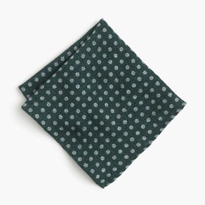 J.Crew English wool-silk pocket square in dot