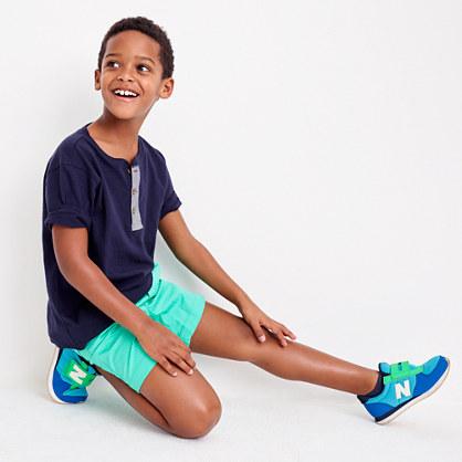 J.Crew Boys' short-sleeve henley shirt in slub cotton
