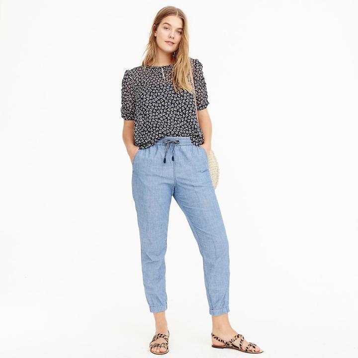 J.Crew Point sur seaside pant in chambray