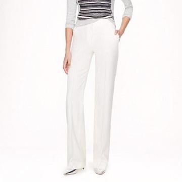 J.Crew Collection trouser in white wool flannel