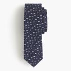 J.Crew English silk tie with embroidered fish