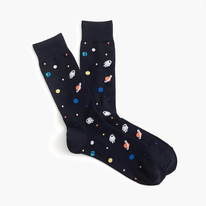 J.Crew Outer space print socks
