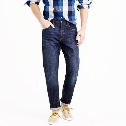 J.Crew 1040 slim-straight Japanese selvedge jean in dark indigo wash
