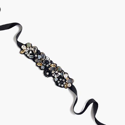 J.Crew Midnight satin crystal bracelet